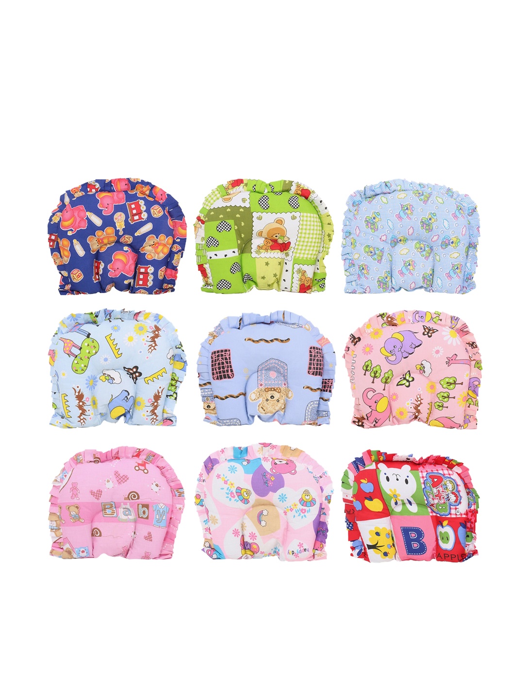 

POKORY Infant Kids Set Of 2 Assorted Cotton Square Pillows