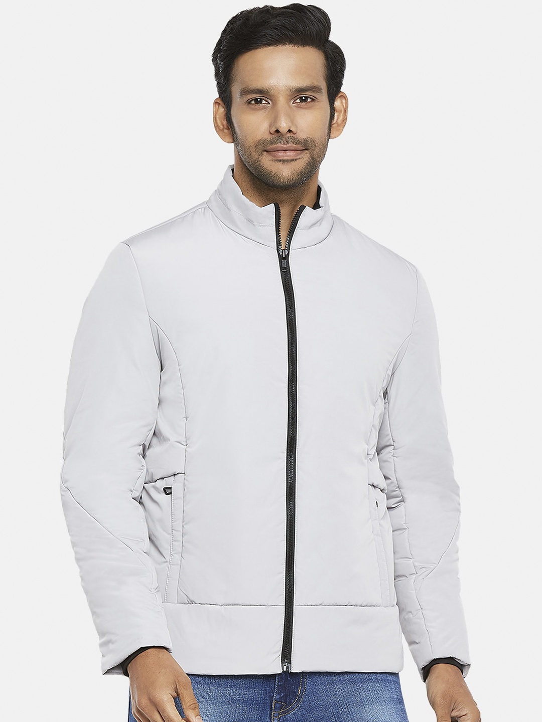 

Urban Ranger by pantaloons Men Silver-Toned Padded Jacket