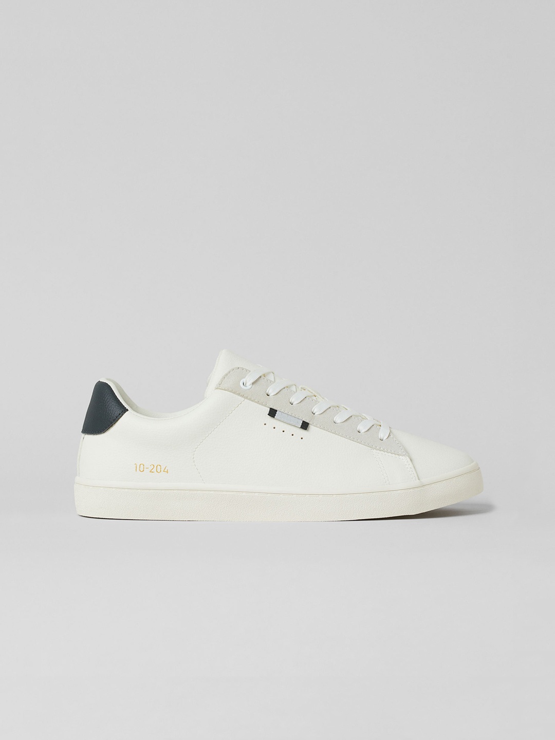 

H&M Men White Imitation Leather Trainers