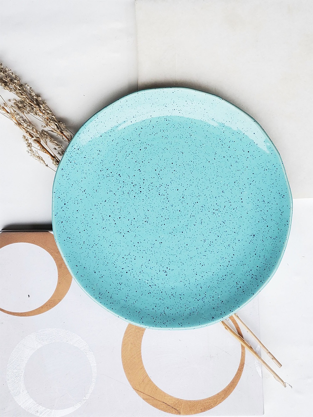 

Folkstorys Blue & Black 1 Pieces Printed Ceramic Glossy Plates