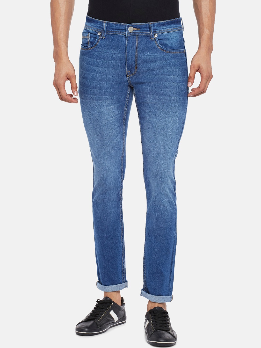 

People Men Blue Slim Fit Light Fade Jeans