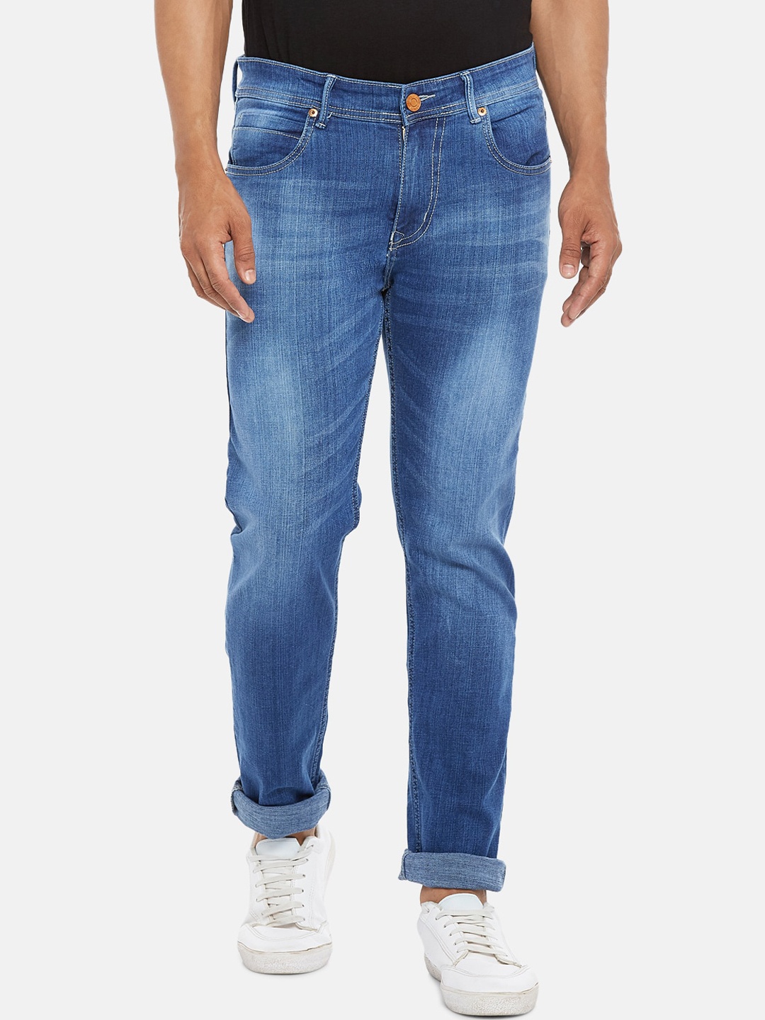 

People Men Blue Slim Fit Heavy Fade Jeans