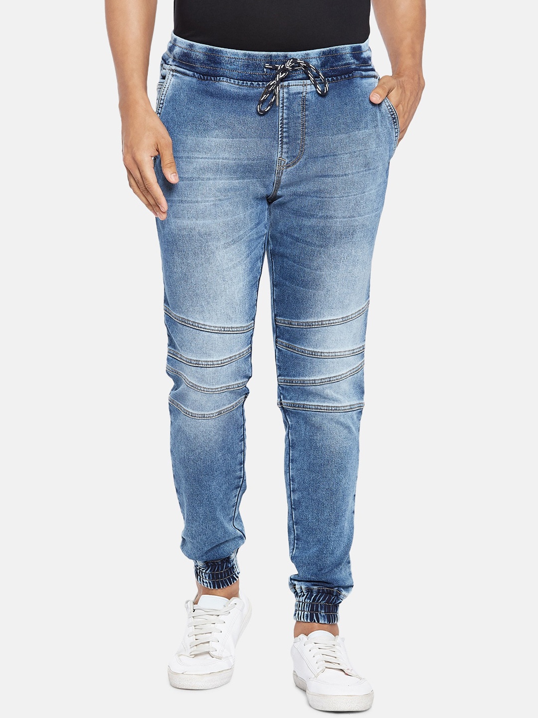 

People Men Blue Heavy Fade Joggers Jeans