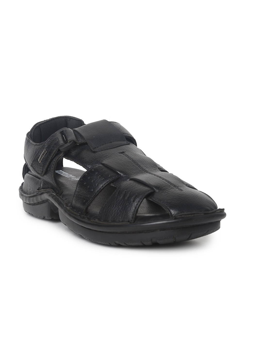 

Buckaroo Men Black Genuine Leather Casual Closed Sandals