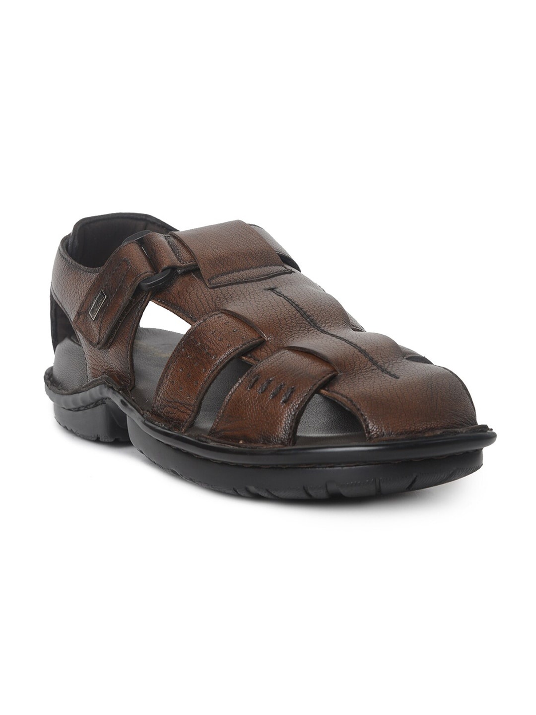 

Buckaroo Men Brown & Black Genuine Leather Casual Fisherman Sandals