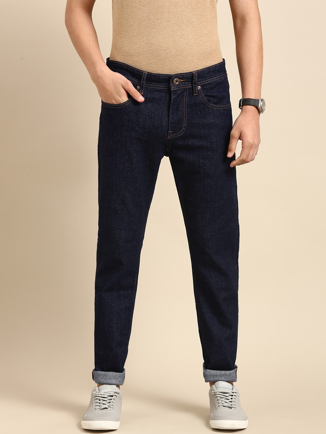 

Being Human Men Navy Blue Mid-Rise Slim Fit Stretchable Jeans