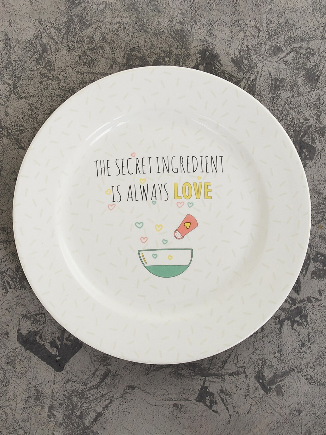 

Home Centre White Printed Bone China Dinner Plate