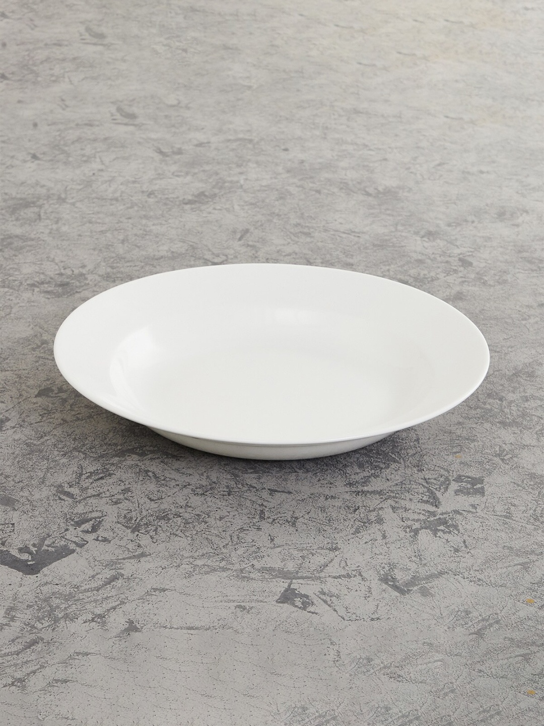 

Home Centre White Solid Bone China Soup Plate