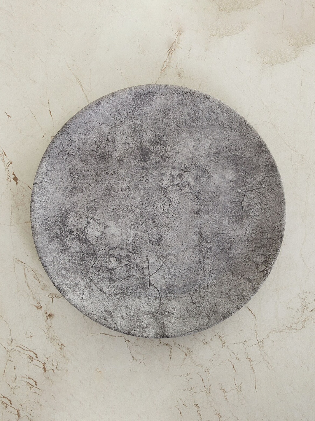 

Home Centre Grey Textured Persian Round Melamine Dinner Plate