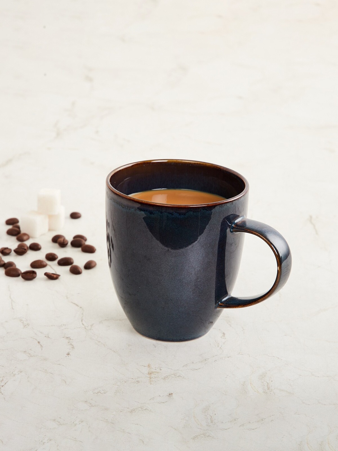 

Home Centre Black Solid Porcelain Mug