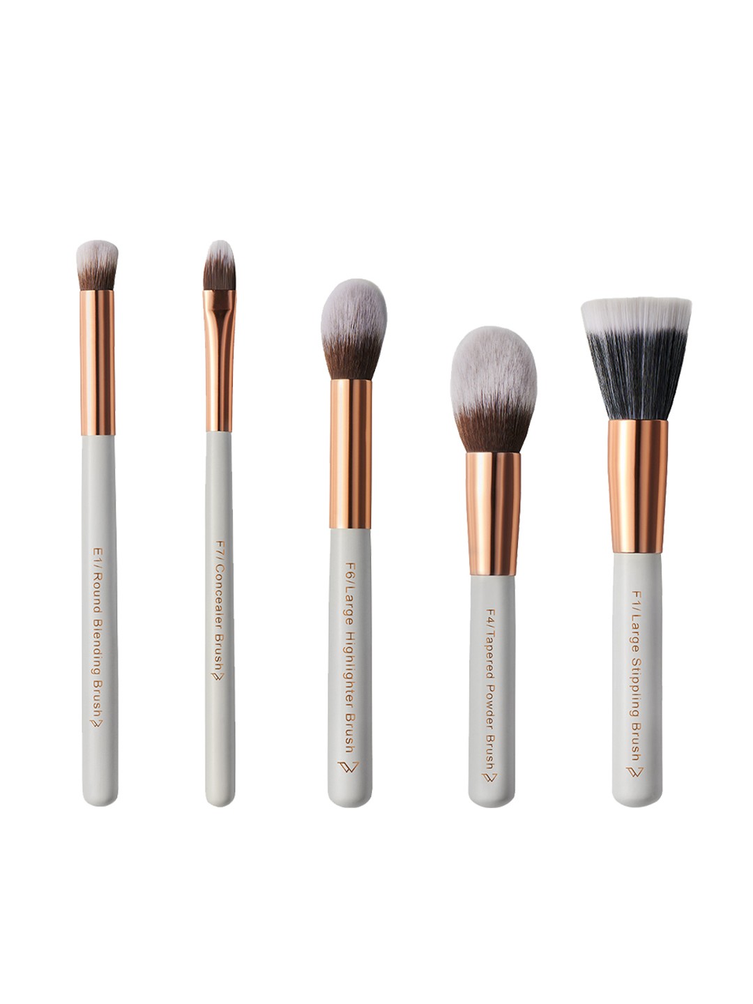 

Pigment Play Set of 5 Flawless Base Face Makeup Brushes, White