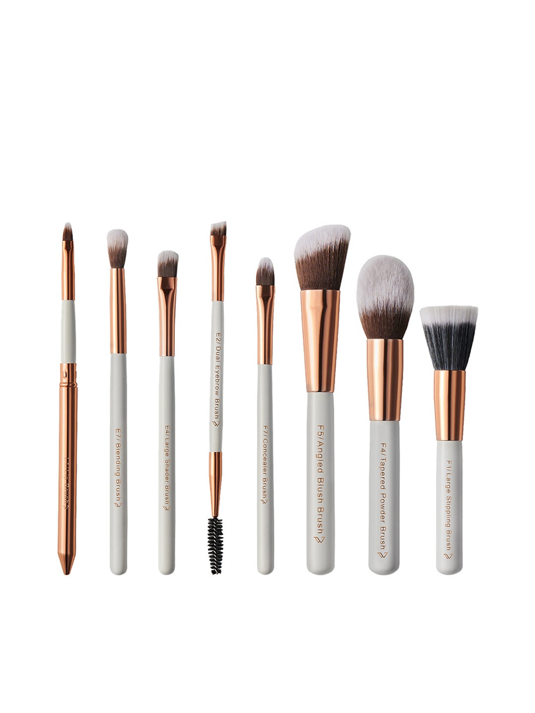 

Pigment Play Set of 8 Full Face Essentials Makeup Brushes, White