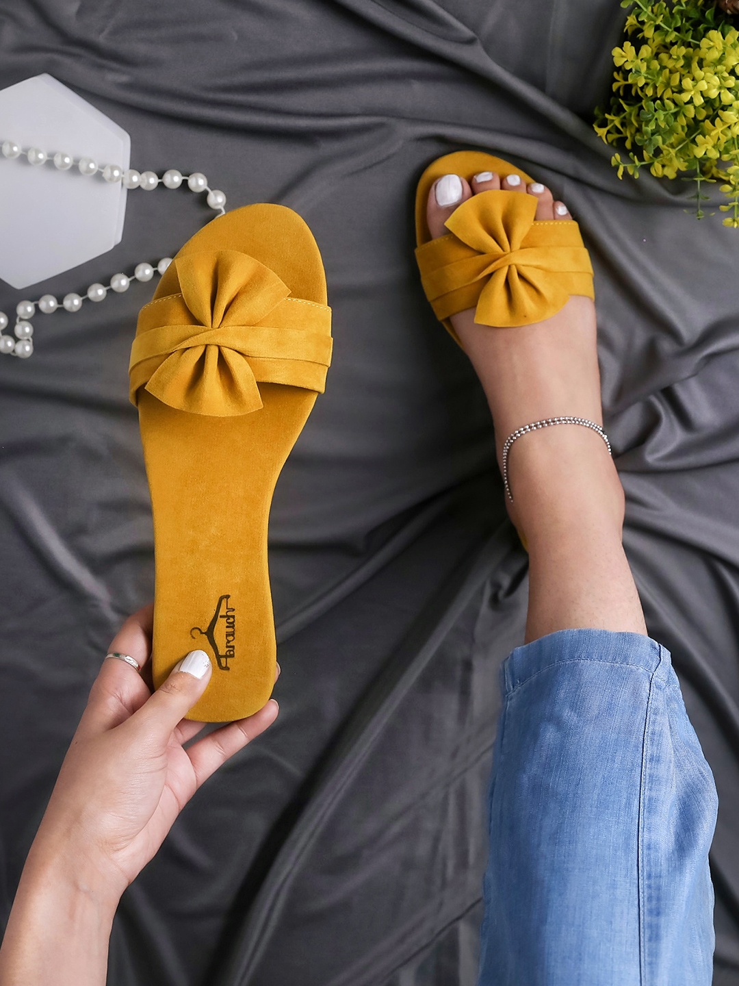 

Brauch Women Mustard Mules Flats