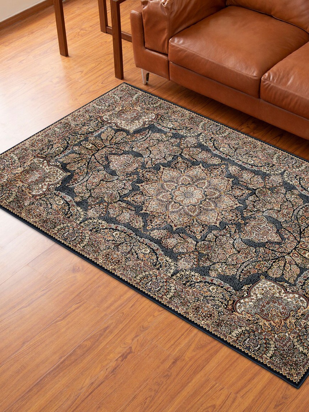 

Home Centre Grey & Beige Paradise - Fc Softline Jacquard Woven Anti-Skid Carpet