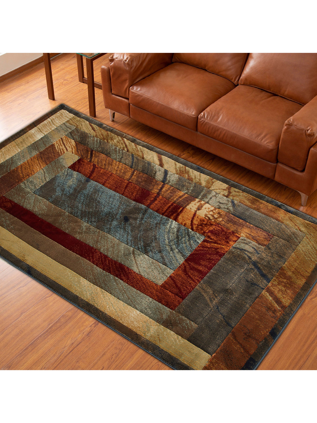 

Home Centre Brown & Grey Geometric Printed Anti-Skid Carpet