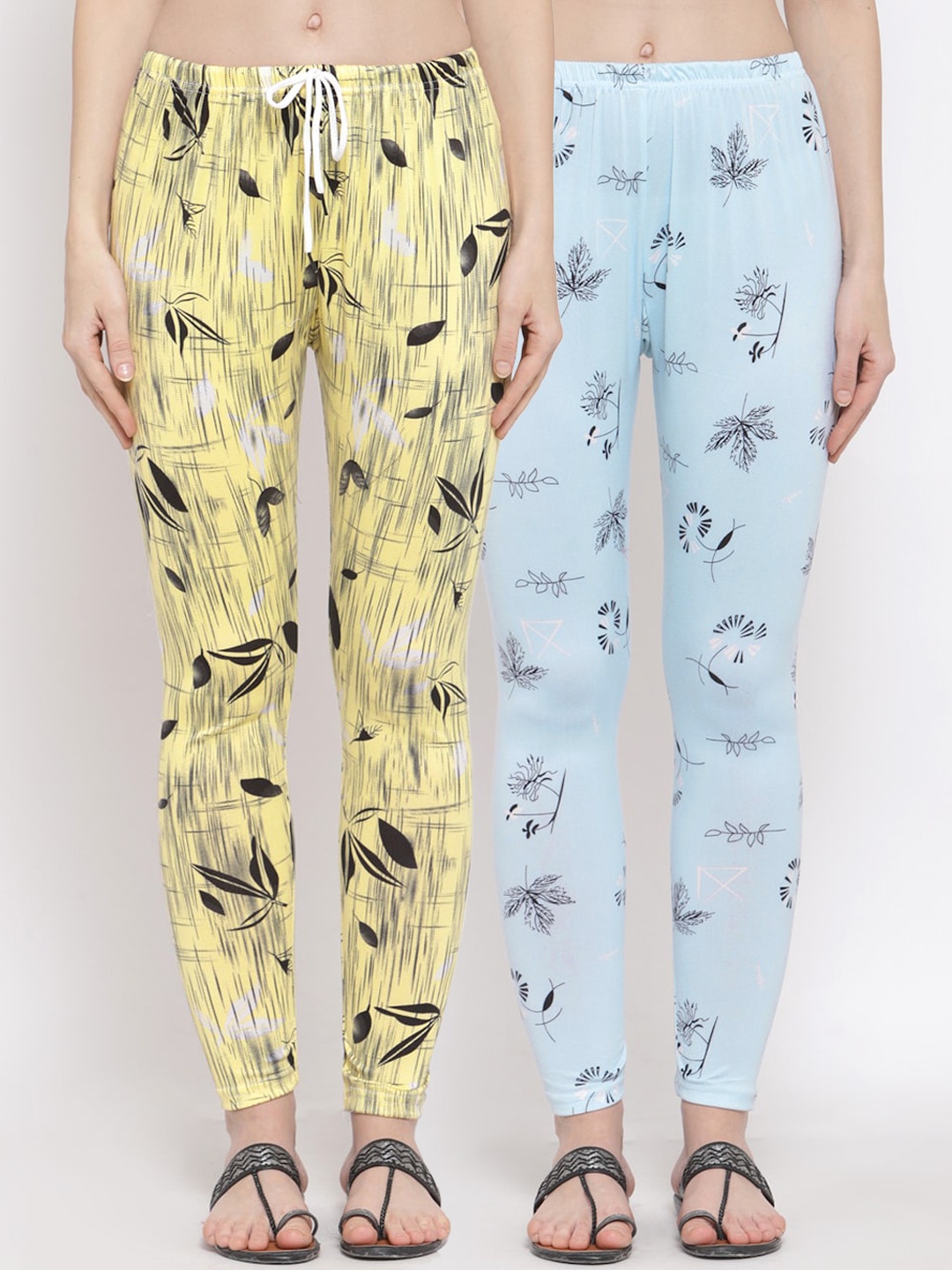 

Klotthe Women Pack of 2 Printed Legging, Blue