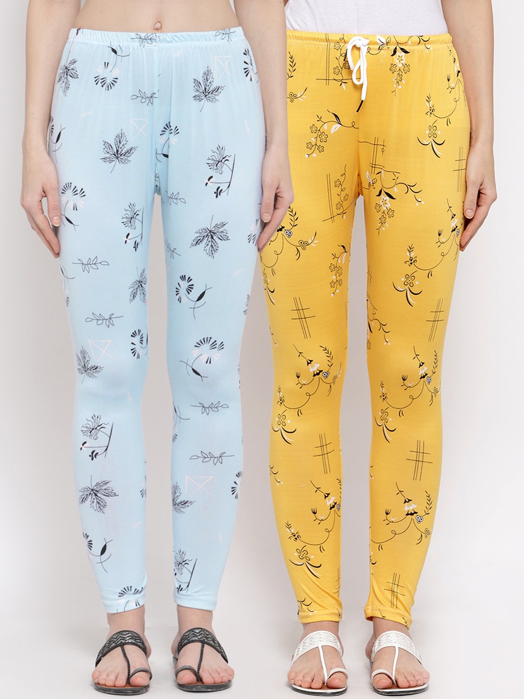 

Klotthe Women Pack of 2 Printed Legging, Blue