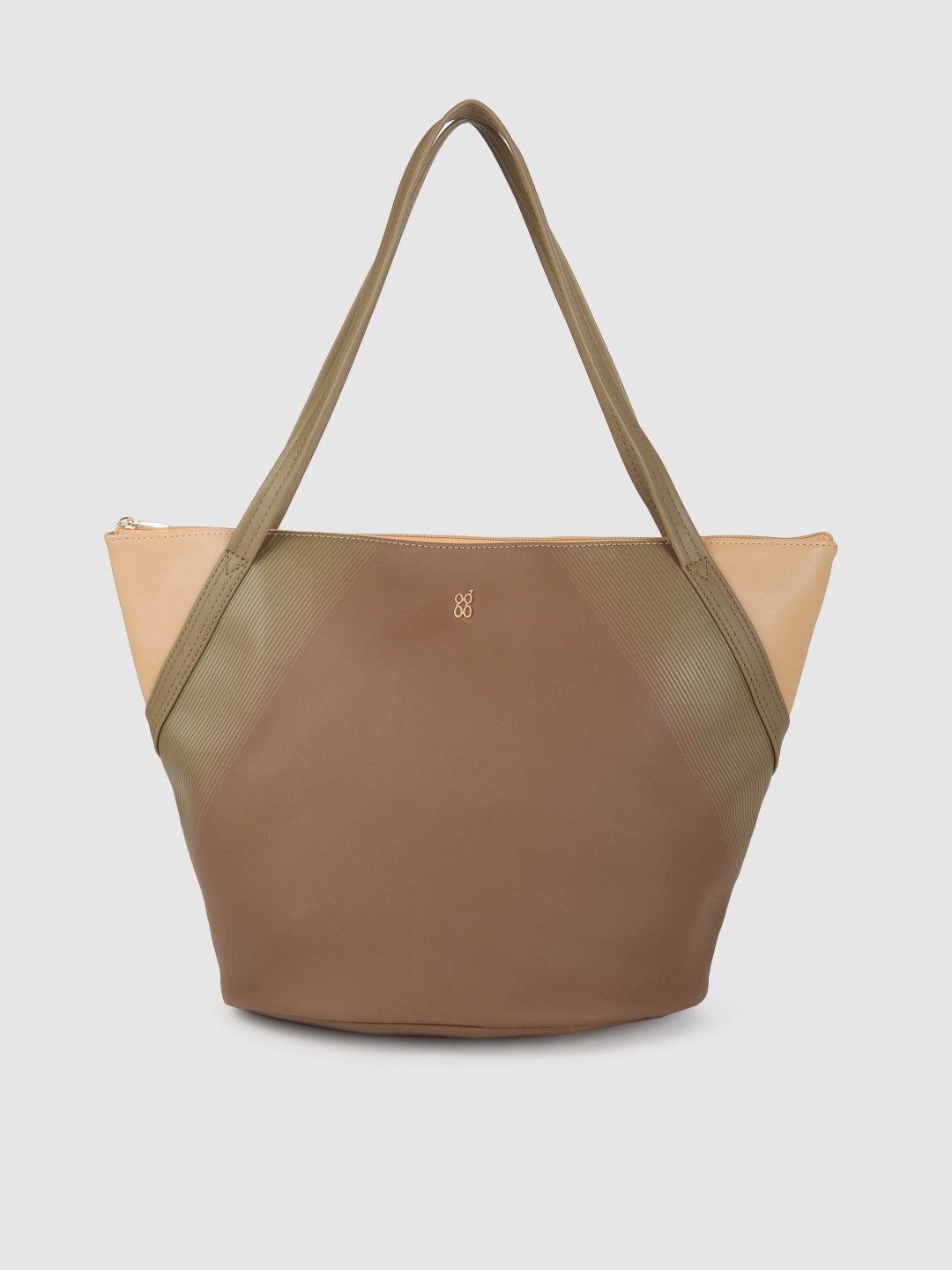 

Baggit Brown & Beige Structured Shoulder Bag