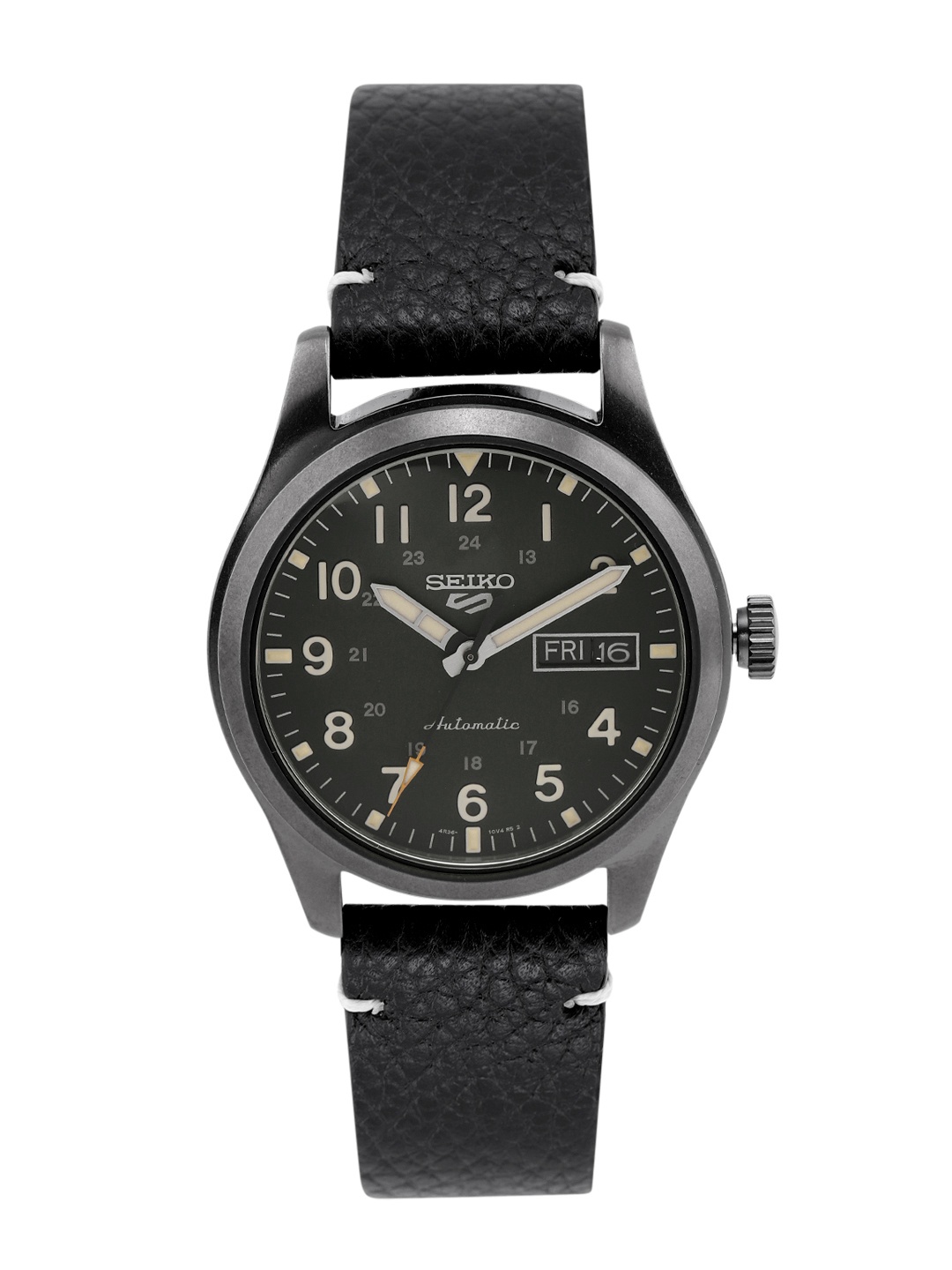 

SEIKO Men Black Dial & Leather Straps Analogue Automatic Motion Powered Watch - SRPG41K1