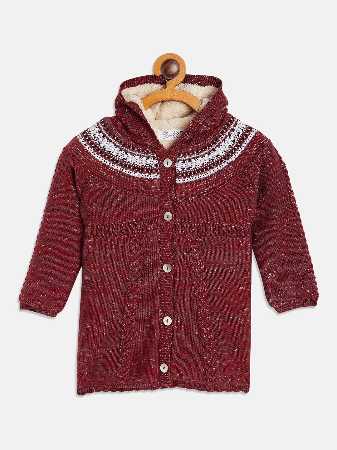 

JWAAQ Girls Red Knitted Winter Sweater