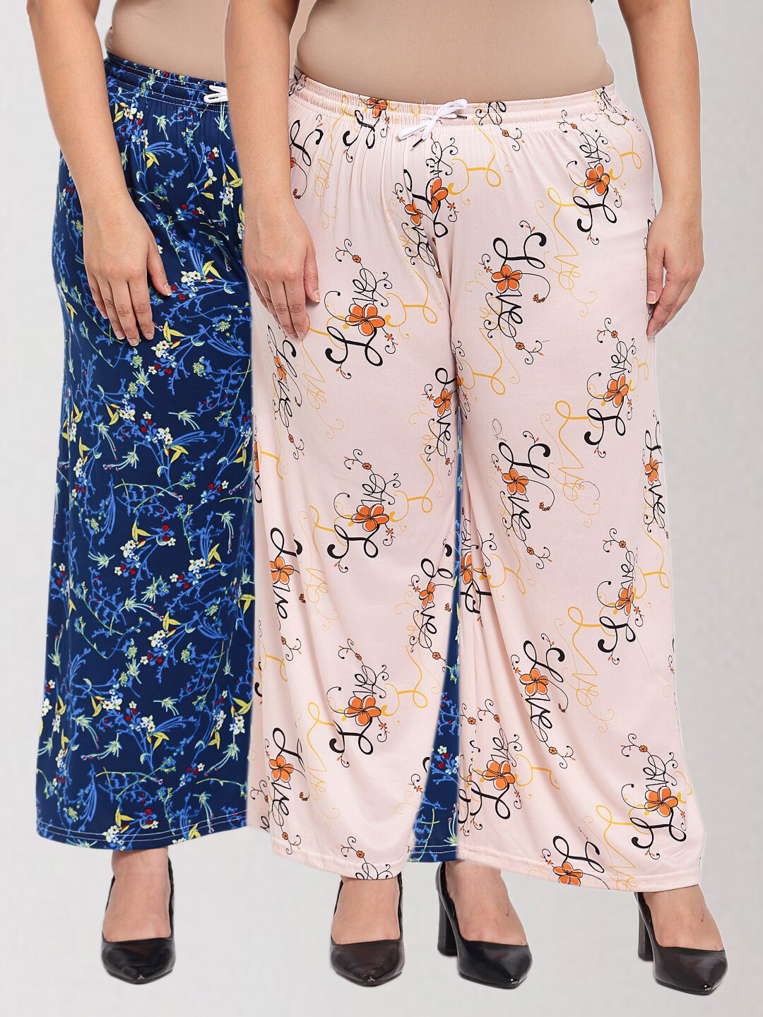 

KLOTTHE Women Set of 2 Multi Printed Palazzos