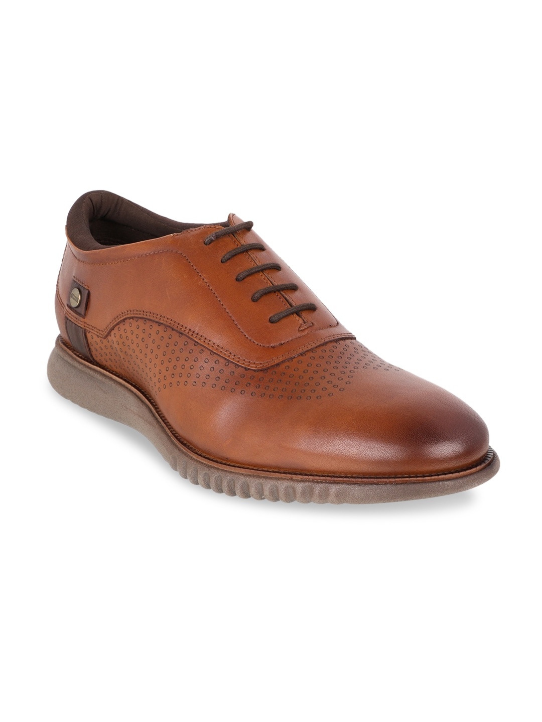 

Buckaroo Men Tan Brown Genuine Leather Casual Oxford Shoes