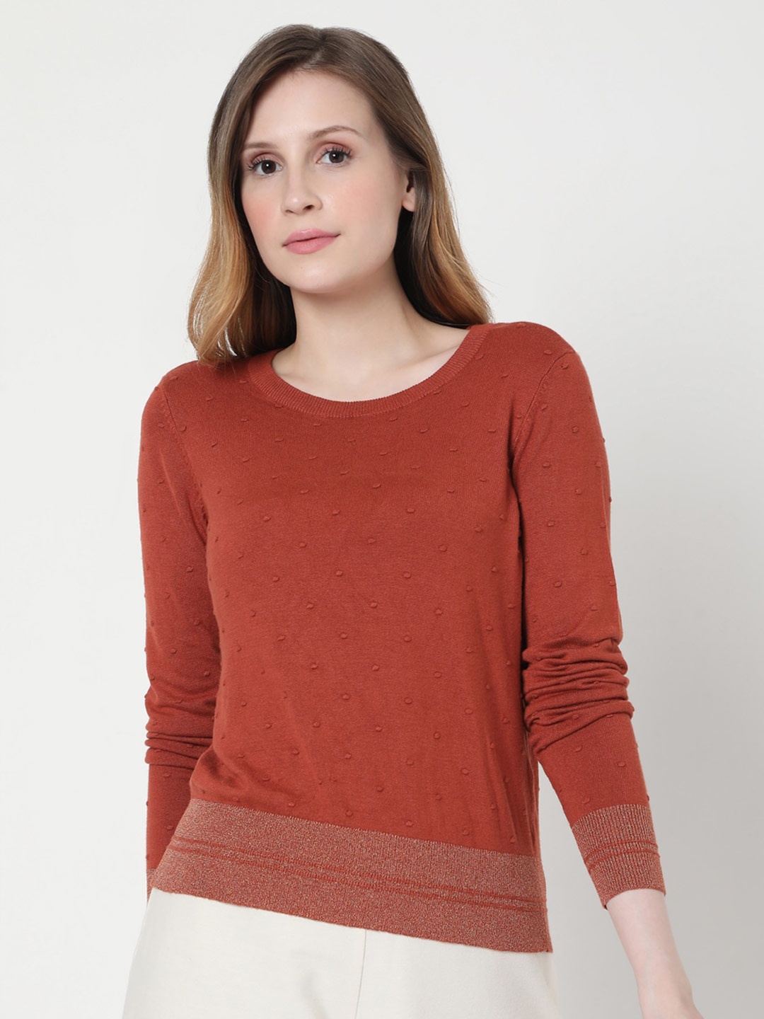 

Vero Moda Rust Knitted Regular Top