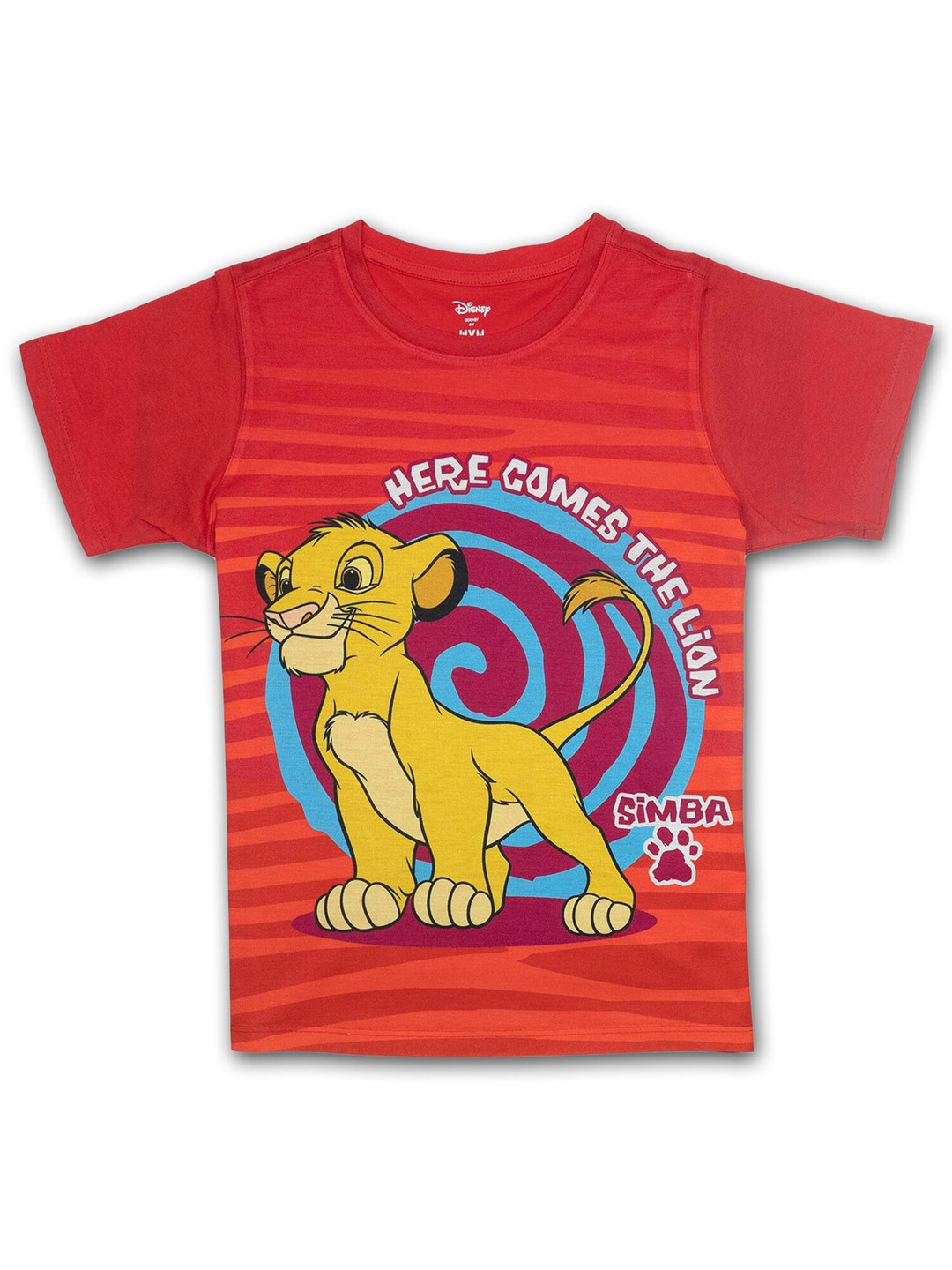 

Disney by Wear Your Mind Boys Red & Yellow Lion King Printed T-shirt