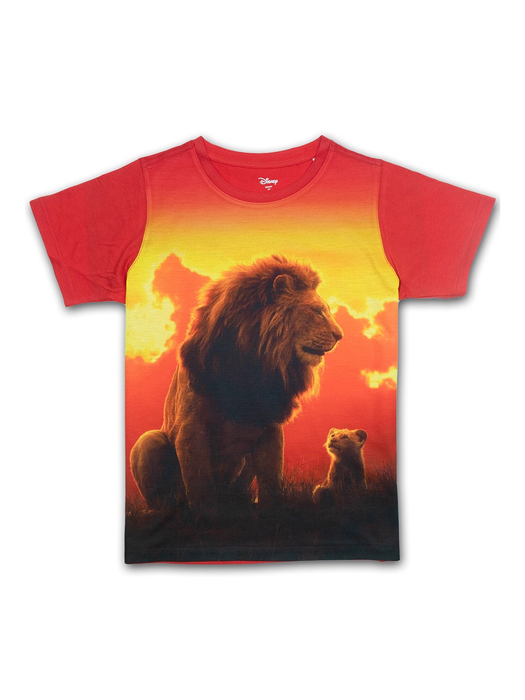 

Disney by Wear Your Mind Boys Red & Orange Lion King Printed T-shirt