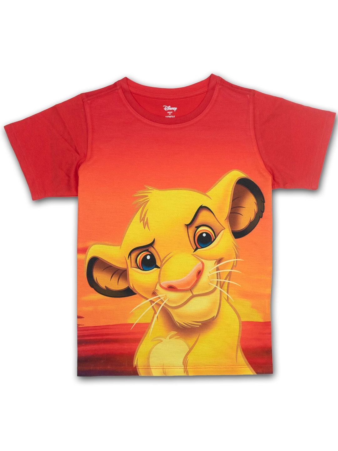 

Disney by Wear Your Mind Boys Red & Yellow Lion Graphic Printed T-shirt