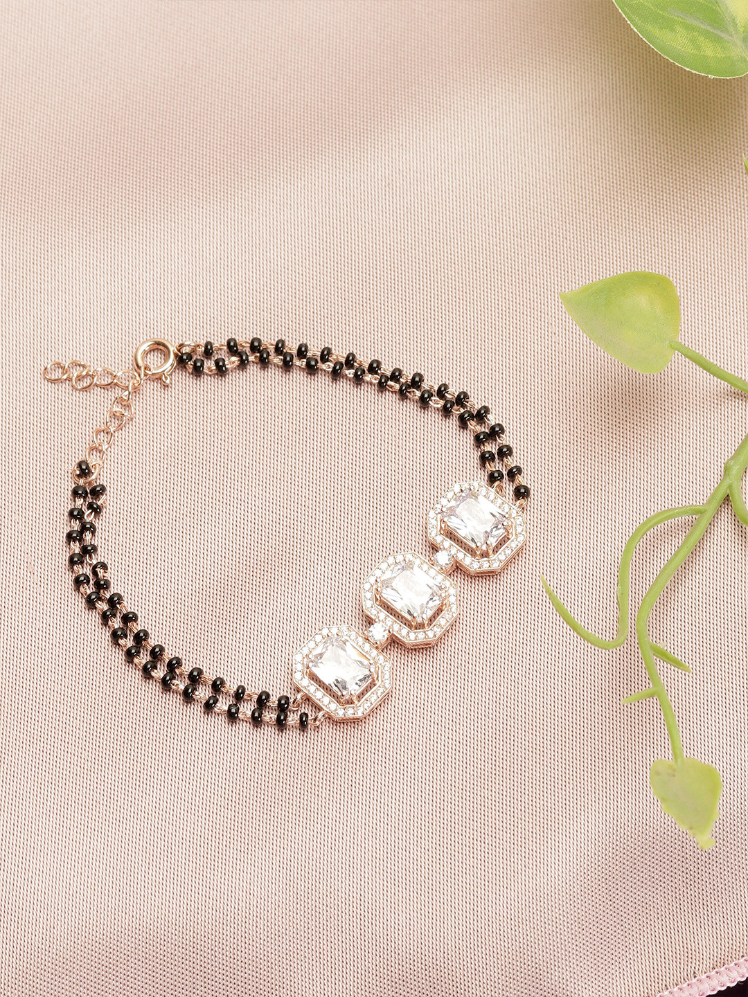 

GIVA 925 Sterling Silver Rose Gold Plated Mangalsutra Bracelet