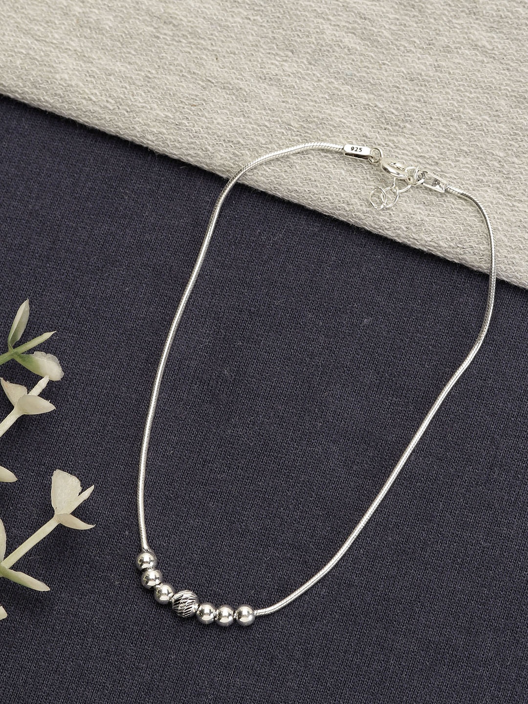 

GIVA 925 Sterling Silver Adjustable Ethnic Anklet