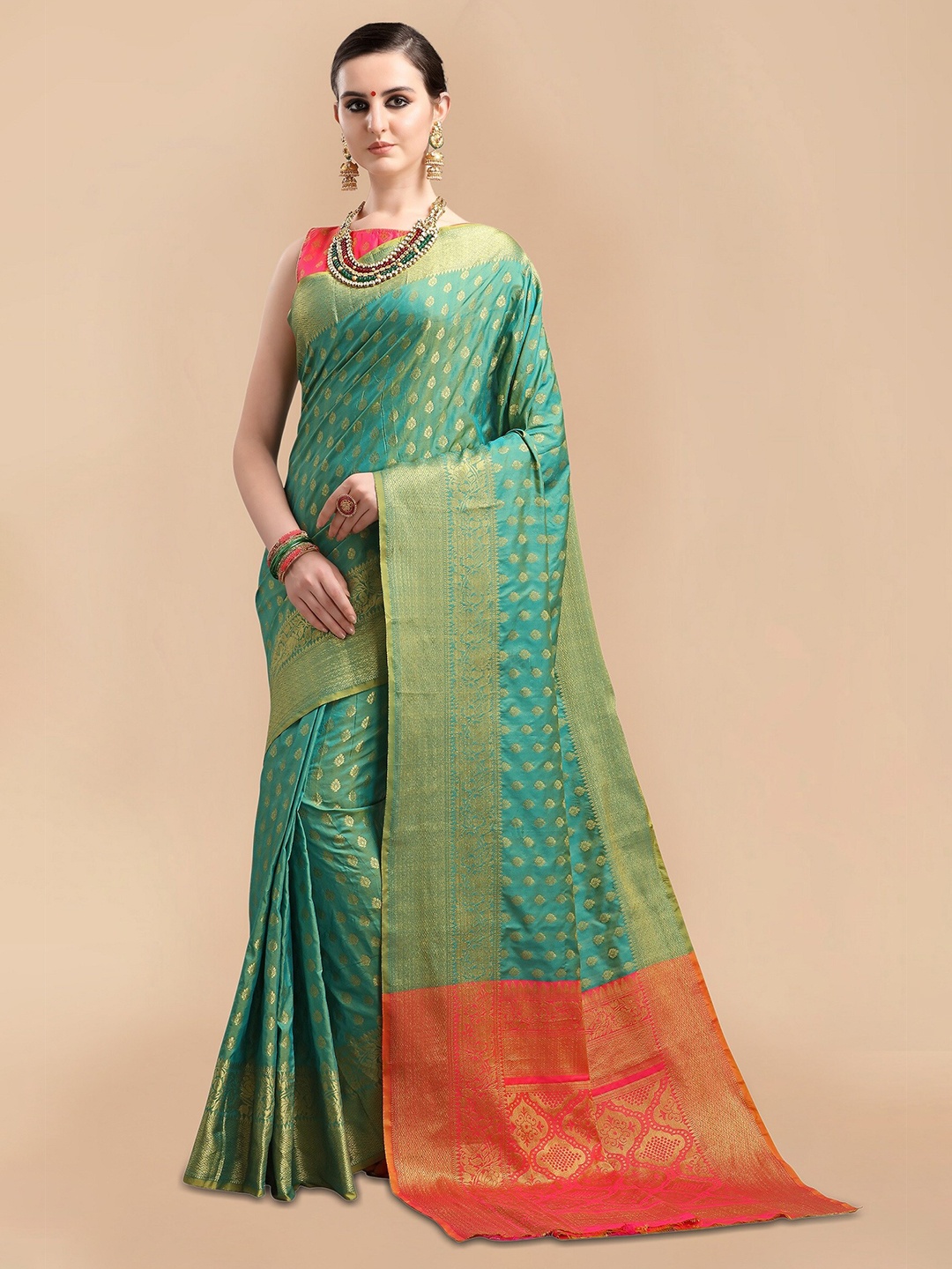 

Mitera Women Green Woven Design