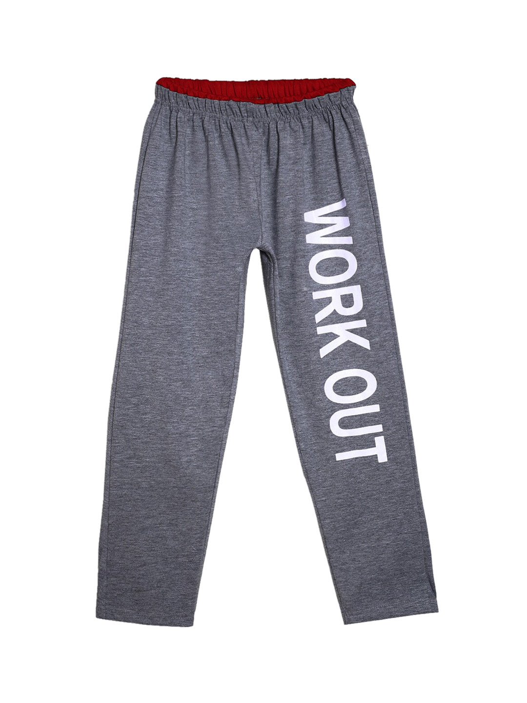 

SWEET ANGEL Girls Charcoal Grey Coloured Solid Straight-Fit Pure Cotton Track Pants