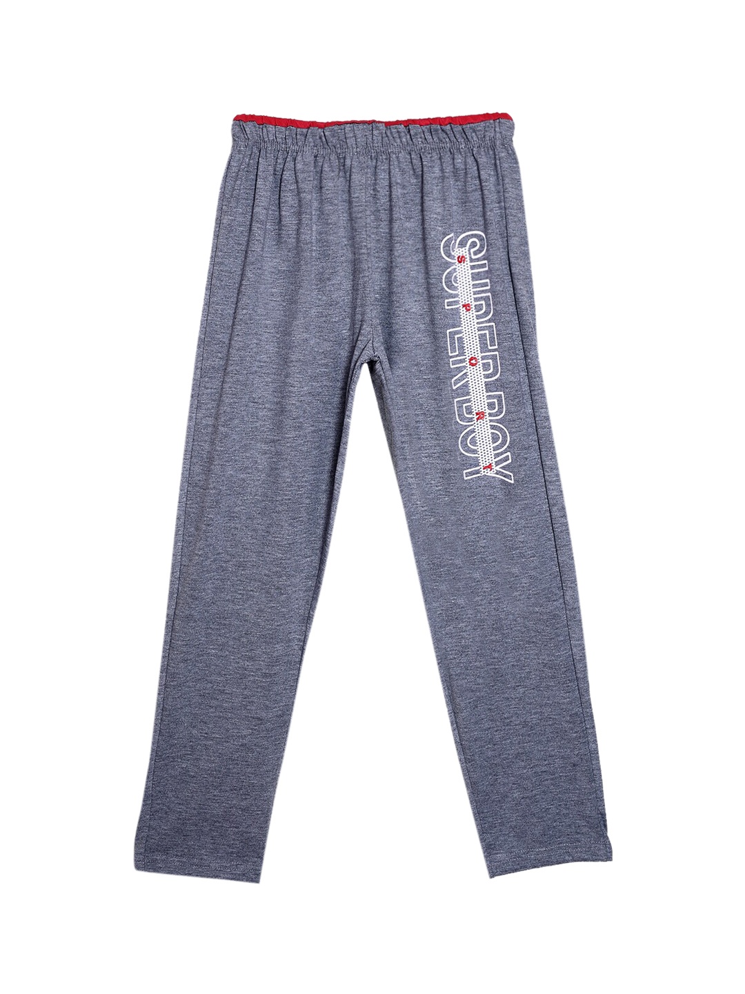 

SWEET ANGEL Girls Charcoal Solid Straight-Fit Pure Cotton Track Pants