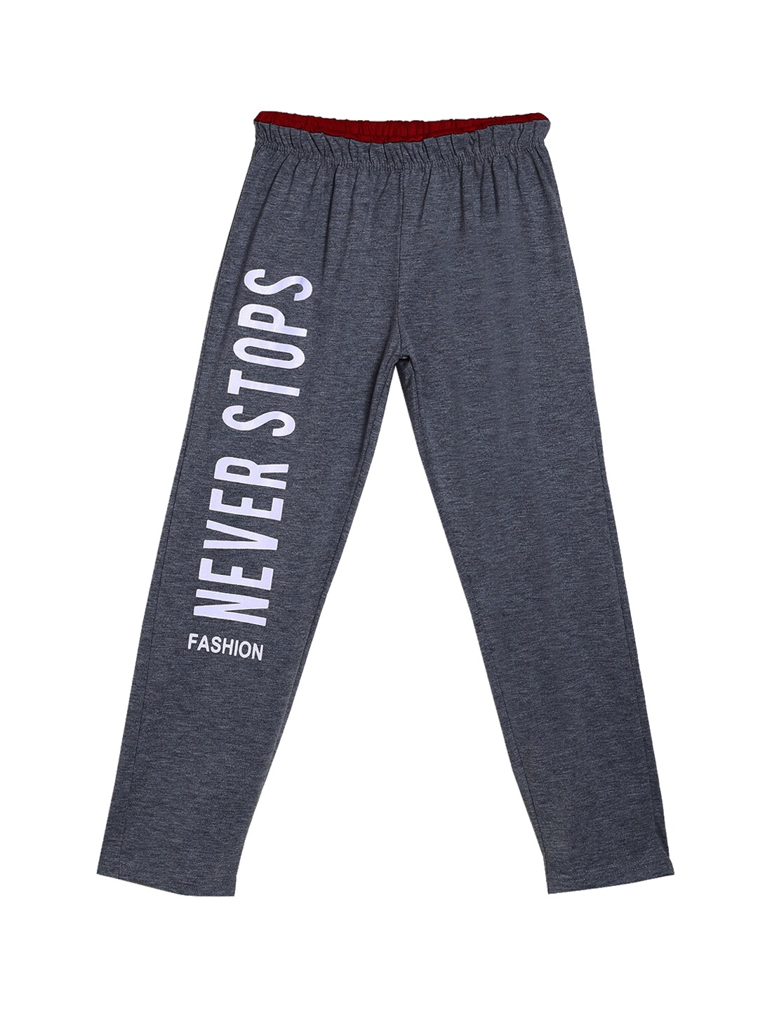 

SWEET ANGEL Girls Charcoal Grey Solid Straight-Fit Pure Cotton Track Pants