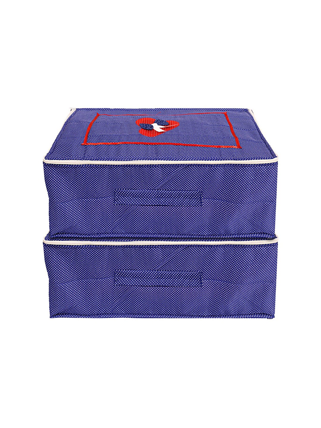 

Kuber Industries Set Of 2 Blue Printed Saree Organisers