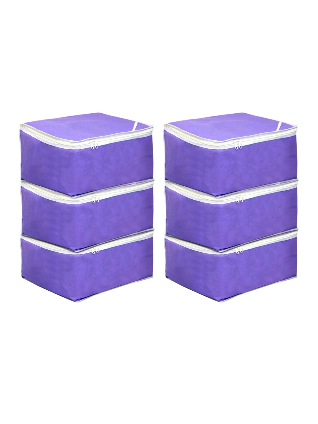 

Kuber Industries Set of 6 Purple Wardrobe Organisers