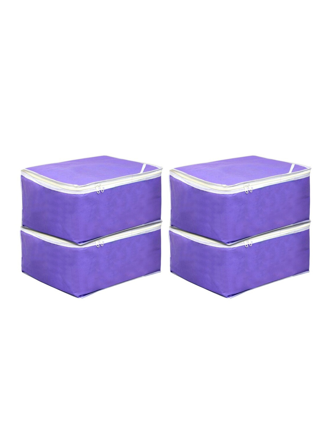 

Kuber Industries Set of 4 Purple Solid Wardrobe Organisers