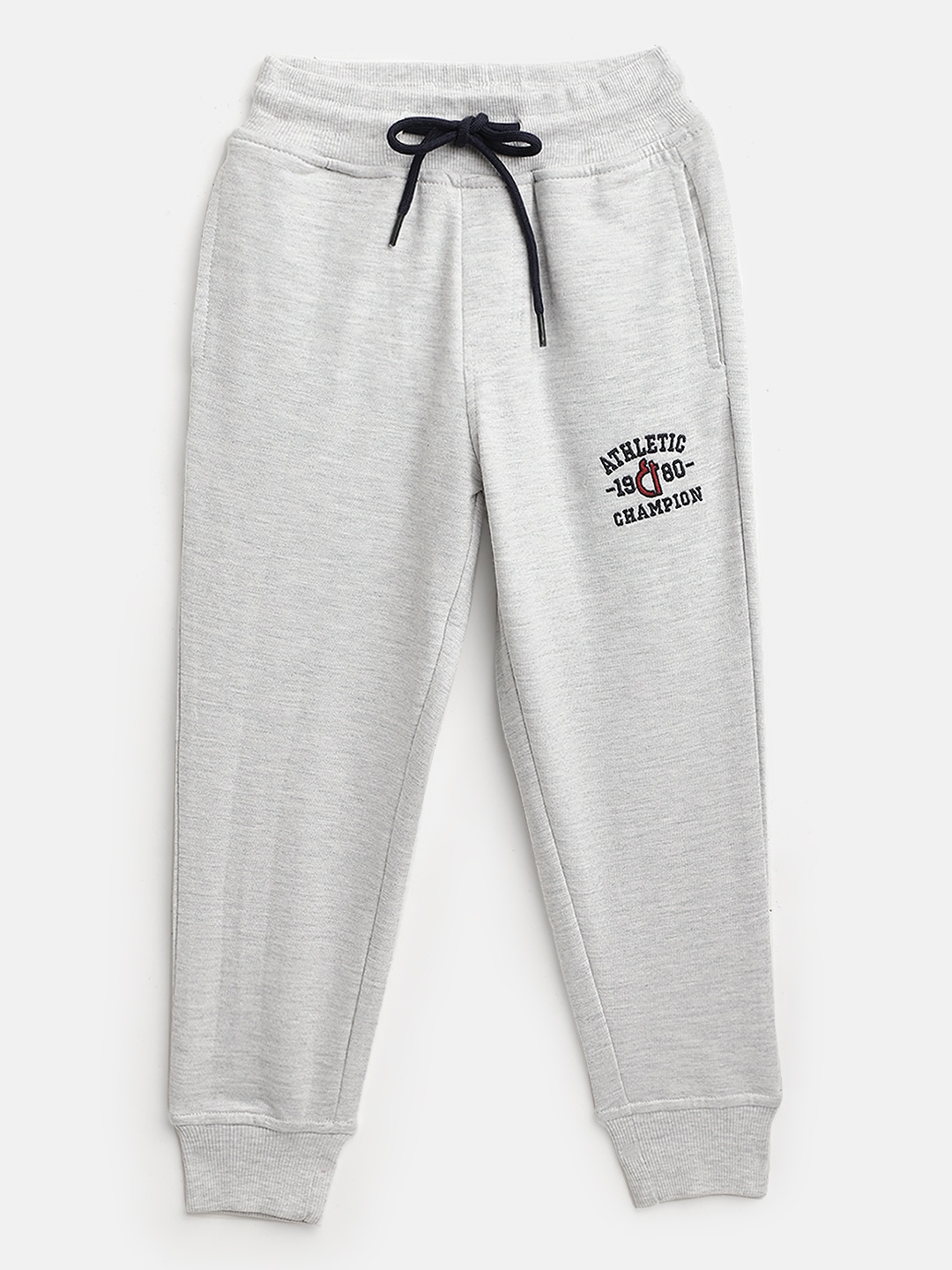 

Gini and Jony Boys Off-White Melange Effect Pure Cotton Joggers