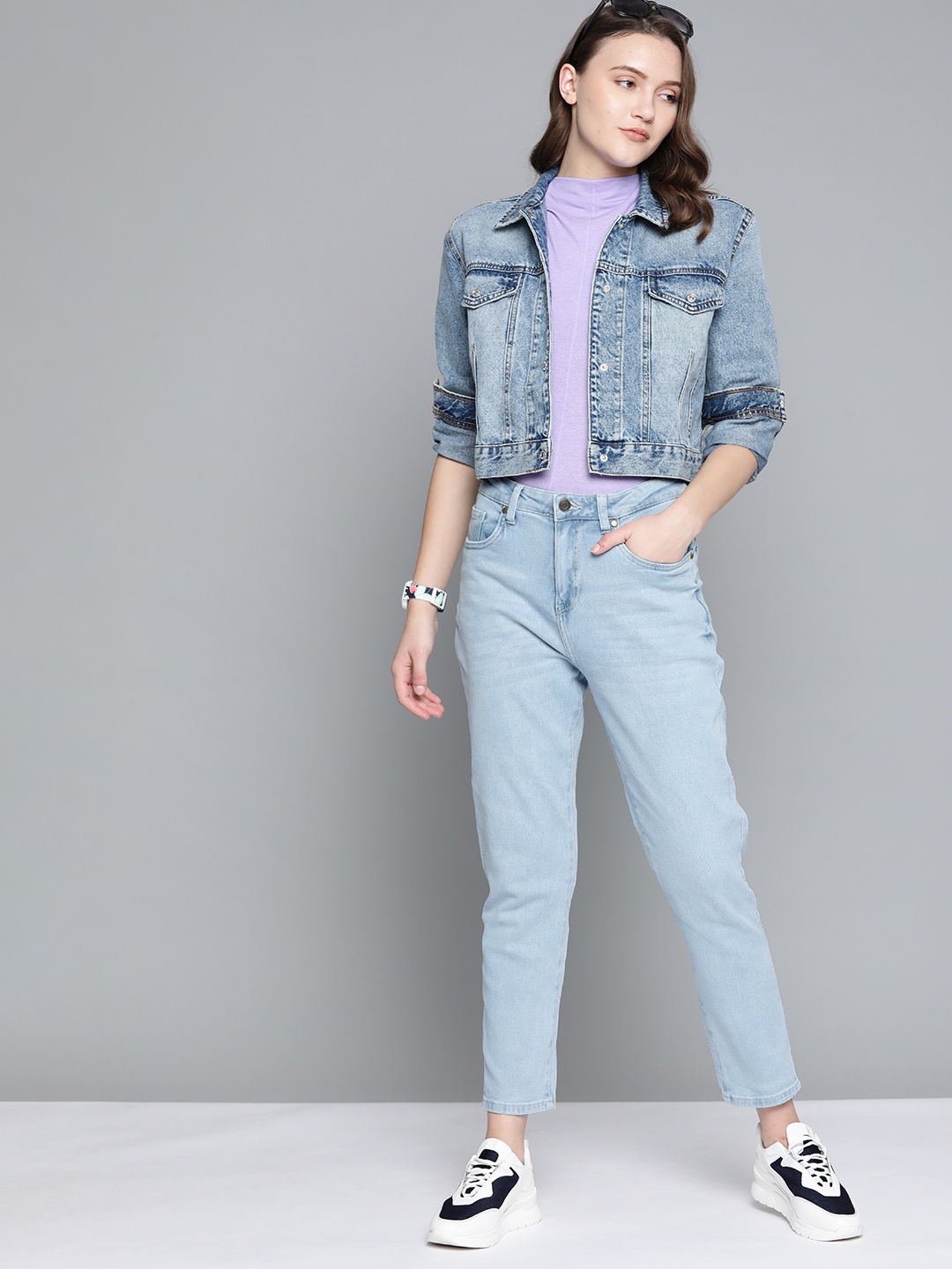 

Harvard Women Blue Boyfriend Fit High-Rise Stretchable Jeans