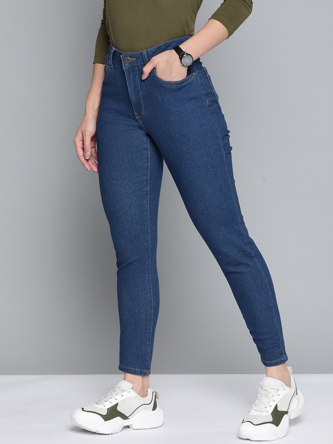 

Harvard Women Blue Skinny Fit Stretchable Jeans