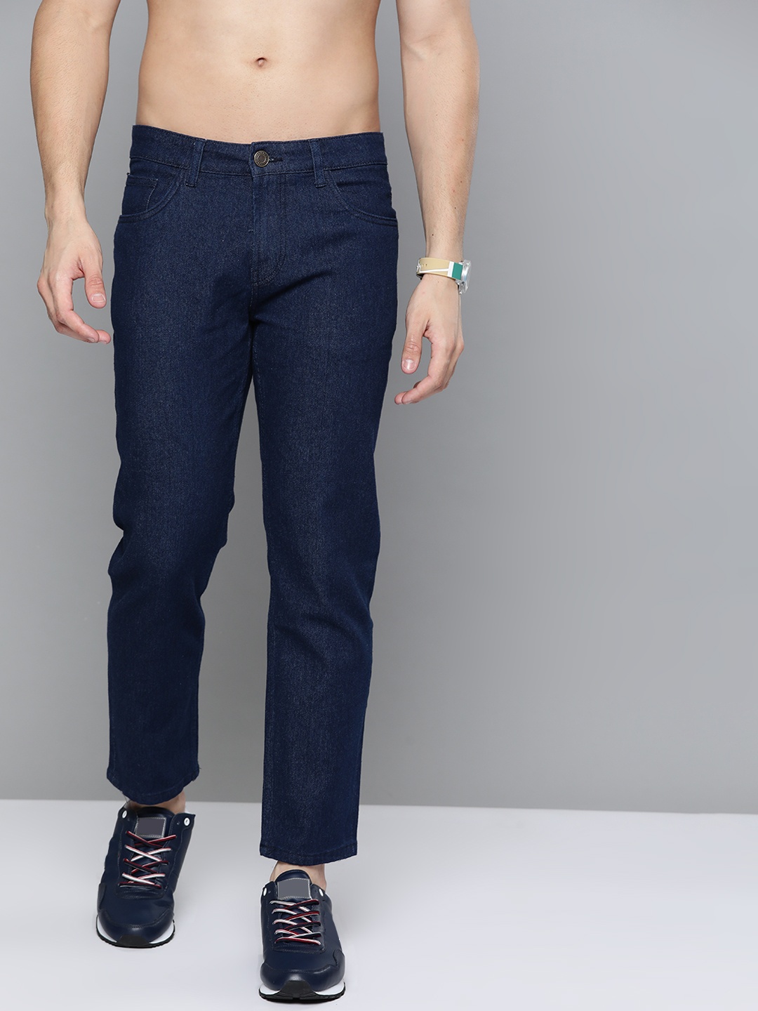 

Harvard Men Navy Blue Mid-Rise Stretchable Jeans