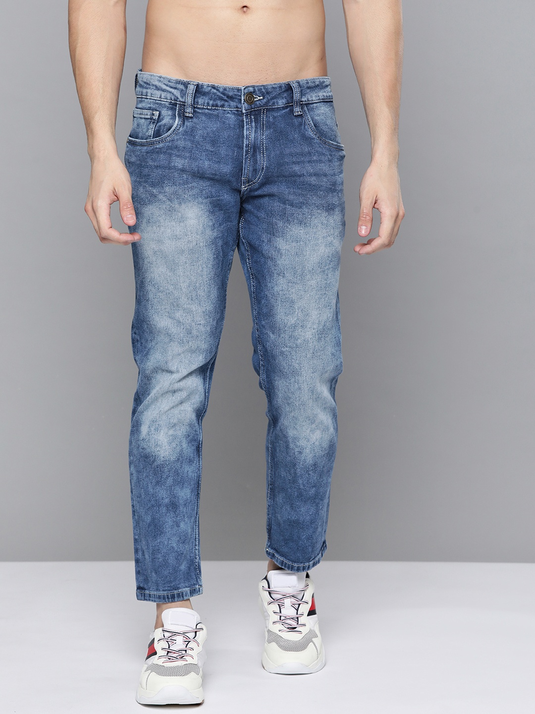 

Harvard Men Blue Slim Fit Heavy Fade Stretchable Jeans