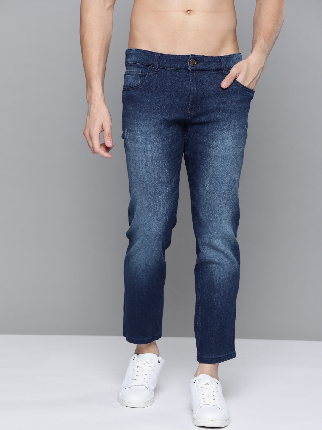 

Harvard Men Navy Blue Slim Fit Light Fade Stretchable Jeans