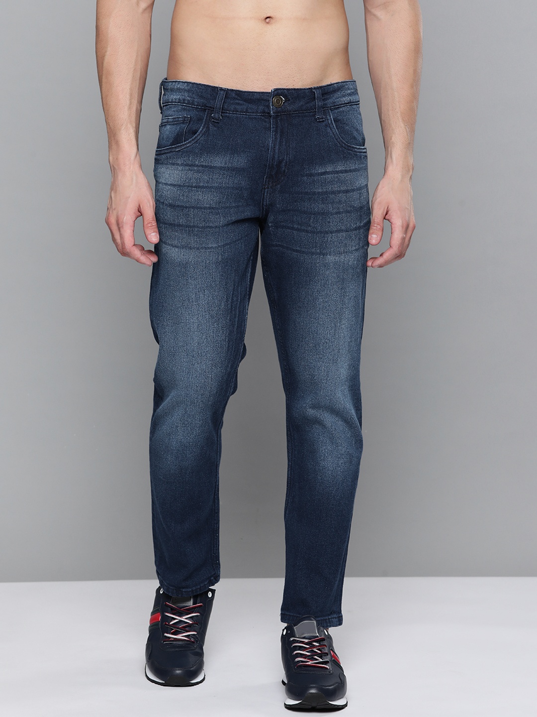 

Harvard Men Navy Blue Slim Fit Light Fade Stretchable Jeans