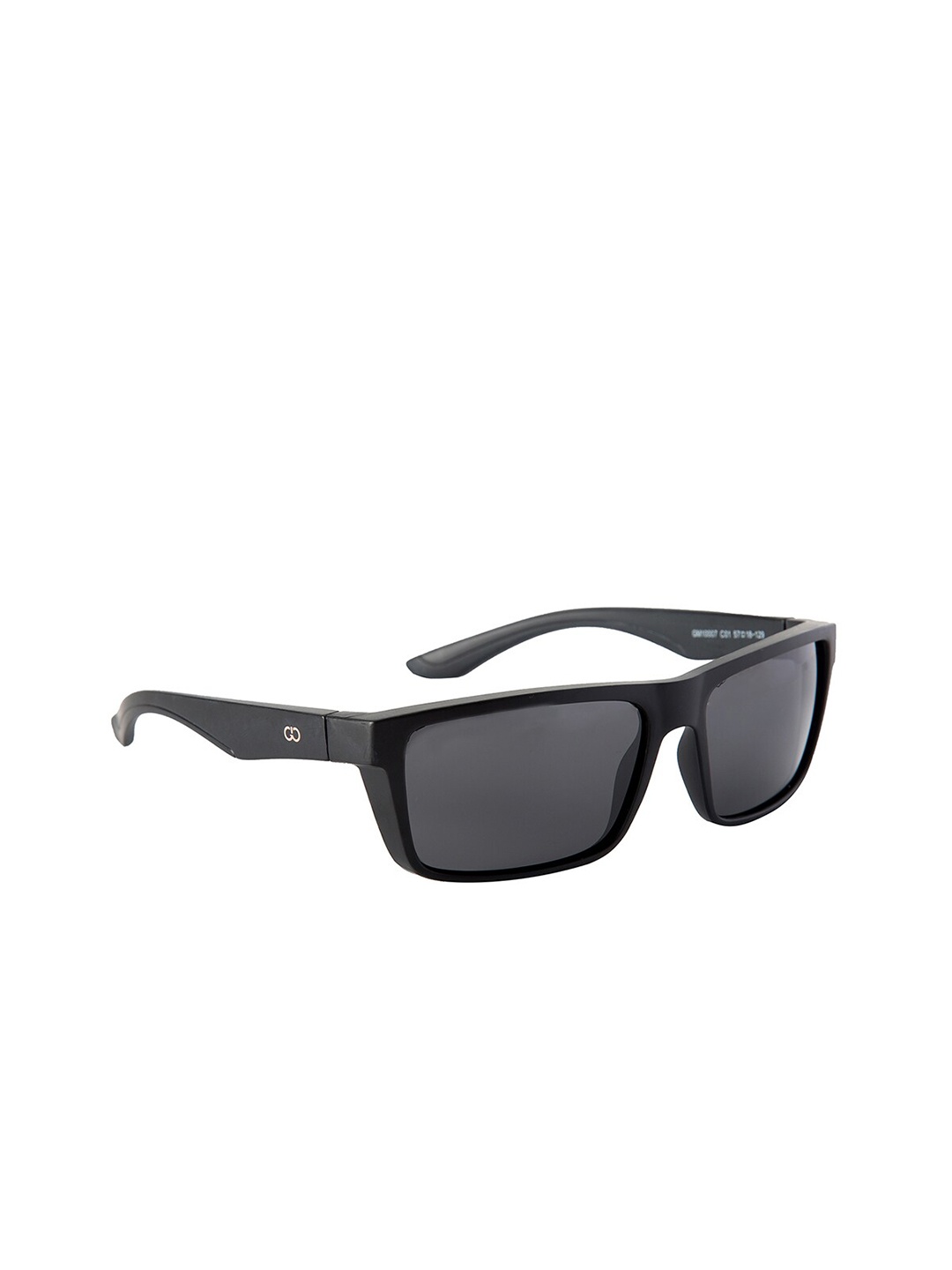 

GIO COLLECTION Men Grey Lens & Black Wayfarer Sunglasses with UV Protected Lens