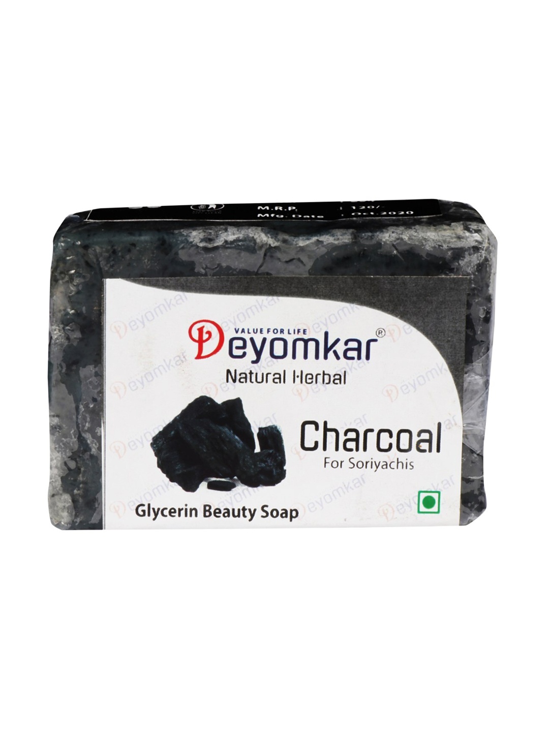 

Deyomkar Natural Herbal Charcoal Brightening Glycerin Handmade Ayurvedic Soap - 120 gm, Black