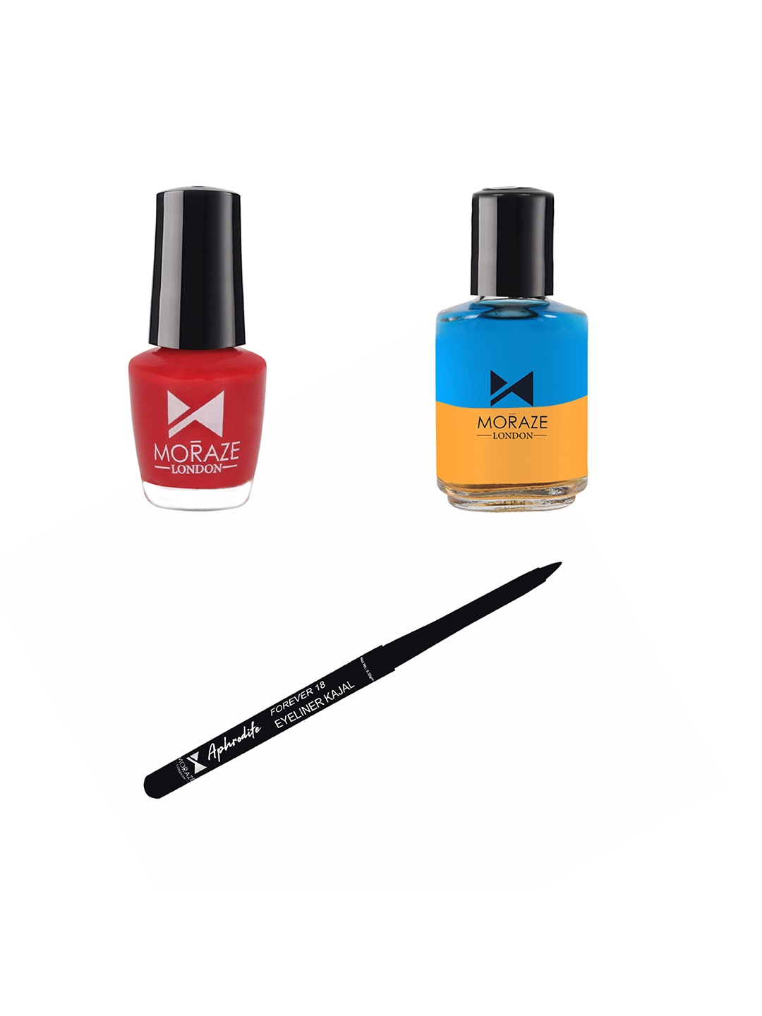 

Moraze Pack of Kajal 5ml with1 Nail Polish 30ml, Black