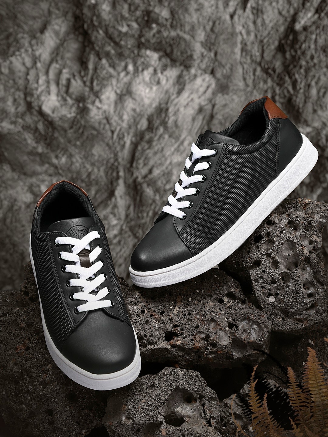 

Roadster Men Black Perforated Sneakers